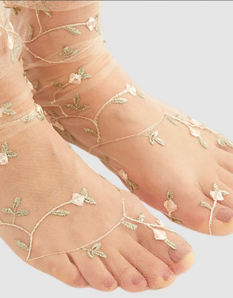 High Heel Jungle - Spring Fling Socks - Pink
