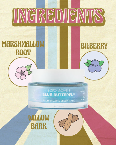 Bopo Women - Blue Butterfly Fruit Enzyme Sleep Mask