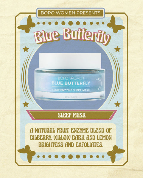 Bopo Women - Blue Butterfly Fruit Enzyme Sleep Mask