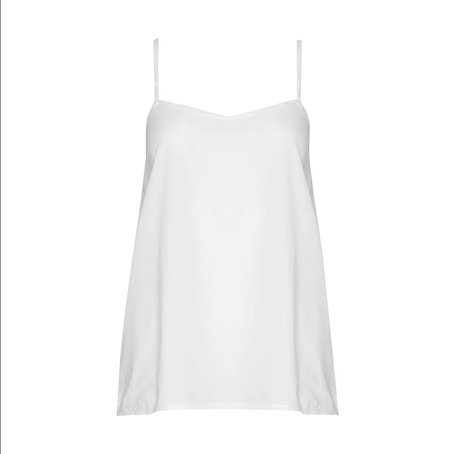 Naudic Cotton Cami Tank Top Moonbeam or White SHOP ONLINE
