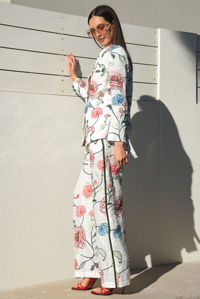 Trelise Cooper - Sweet Walker Trouser - White Floral PRESALE OCT/NOV DELIVERY