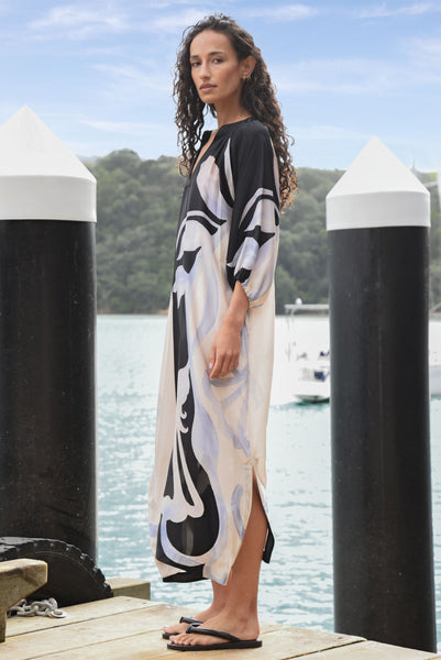Cooper by Trelise Cooper - The A-Team Dress - Black Blue Floral - PRESALE NOV DELIVERY
