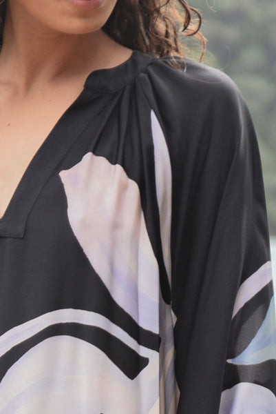 Cooper by Trelise Cooper - The A-Team Dress - Black Blue Floral - PRESALE NOV DELIVERY