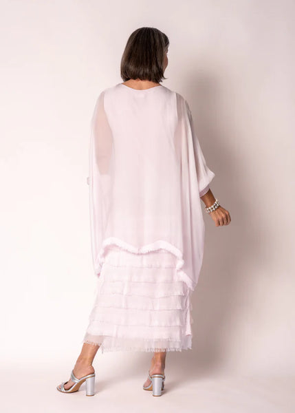 Imagine - Pink Modena Netty Dress Silk Ruffle Layers 10IM38621