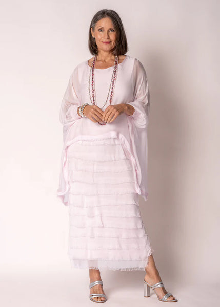 Imagine - Pink Modena Netty Dress Silk Ruffle Layers 10IM38621