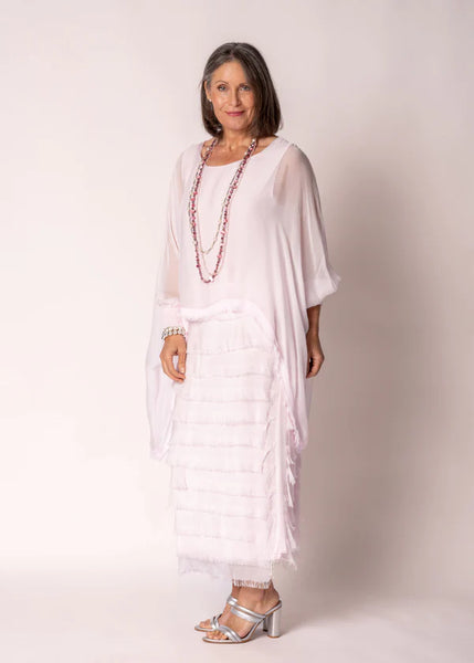 Imagine - Pink Modena Netty Dress Silk Ruffle Layers 10IM38621