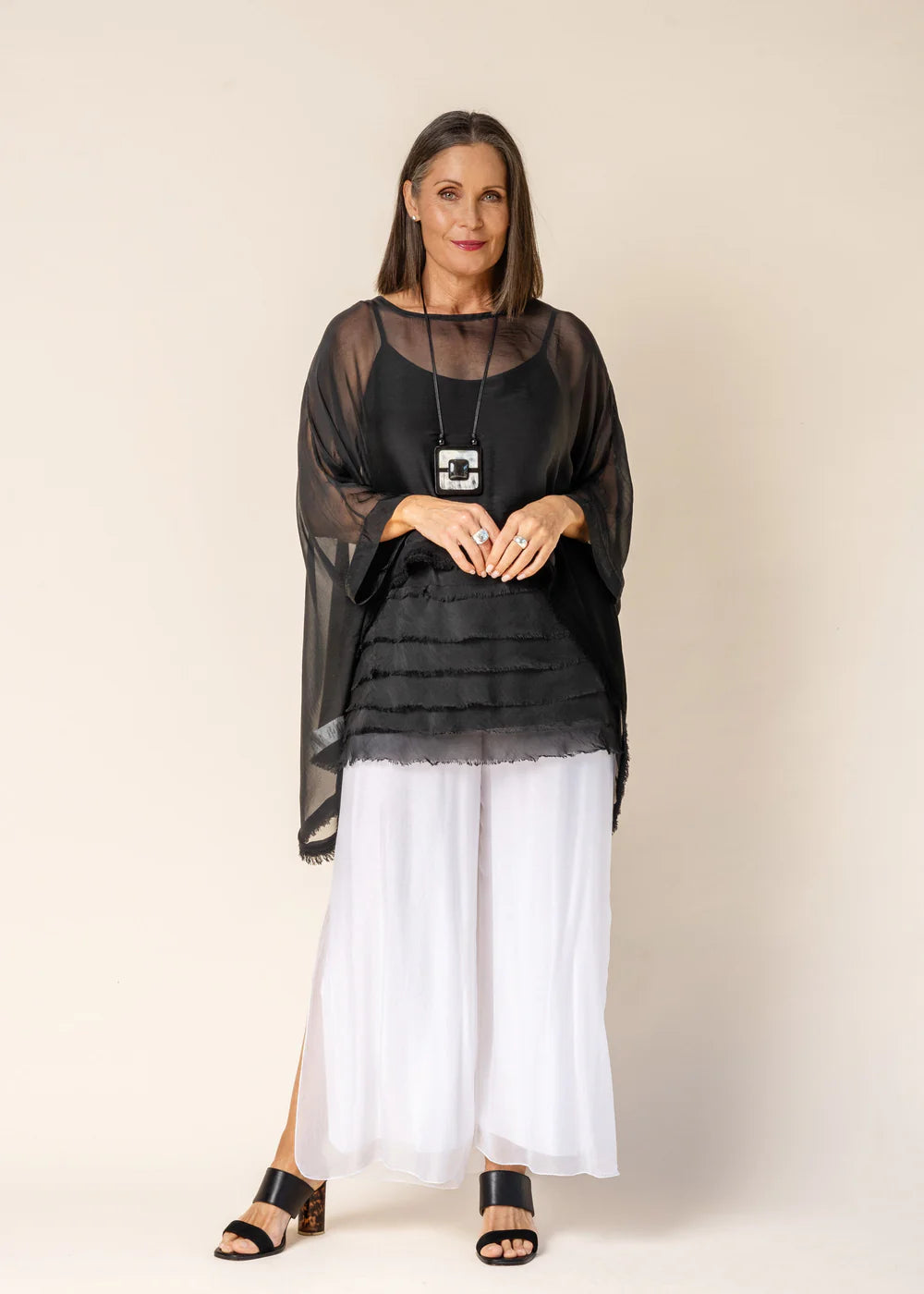 Imagine - Black Onyx Farah Top Silk 10IM7085
