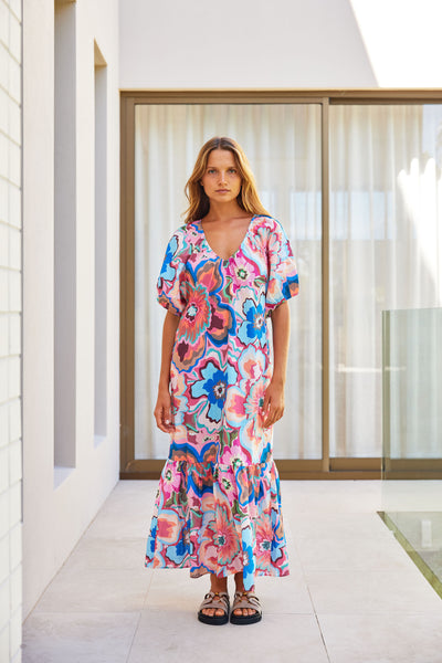 Walnut - Hawaii Dress - Bomba Di Fiori