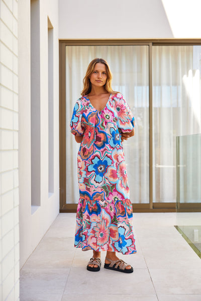 Walnut - Hawaii Dress - Bomba Di Fiori