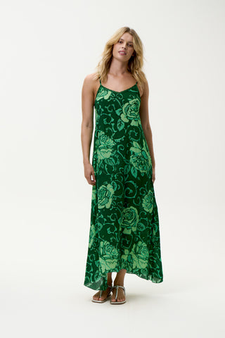 Oneseason - Antoinette Slip Dress - Viscose - Emerald Coast Green