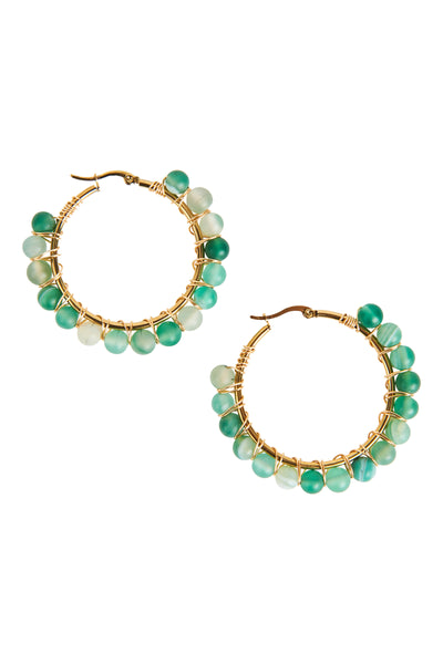 Eb & Ive - Amity Stone Earring - Capri or Evergreen