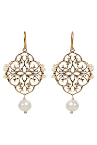 Eb & Ive - Klein Luxe Earring - Pearl Filagree