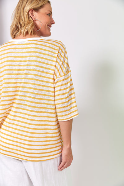 SALE - Eb & Ive - Intrepid Stripe Tshirt - Honey