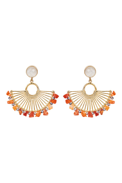 Eb & Ive - Zest Earring - Gold Fan, Royalty or Gold