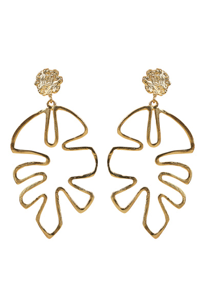 Eb & Ive - Zest Earring - Gold Fan, Royalty or Gold