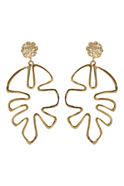 Eb & Ive - Zest Earring - Gold Fan, Royalty or Gold