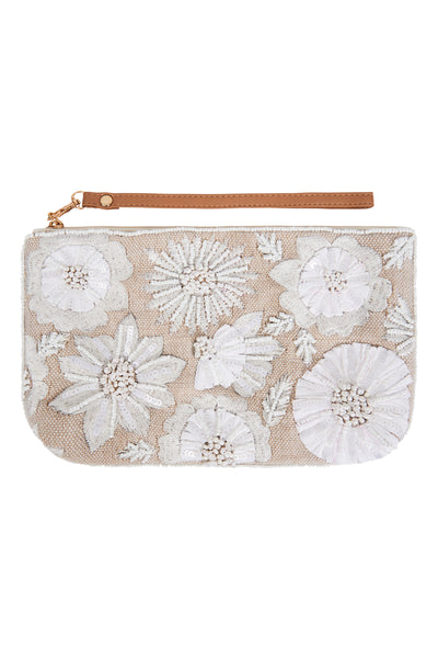 Eb & Ive - Flourish Clutch Bag - Tusk, Kiwi, Candy or Sapphire 