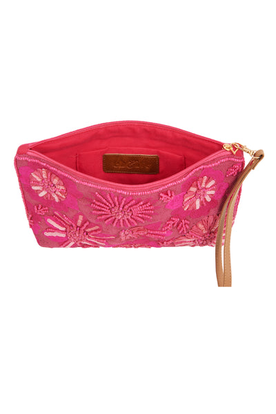 Eb & Ive - Flourish Clutch Bag - Tusk, Kiwi, Candy or Sapphire