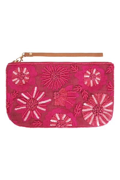 Eb & Ive - Flourish Clutch Bag - Tusk, Kiwi, Candy or Sapphire