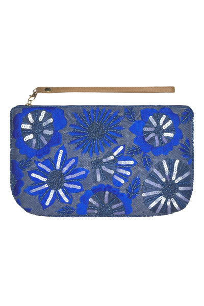 Eb & Ive - Flourish Clutch Bag - Tusk, Kiwi, Candy or Sapphire