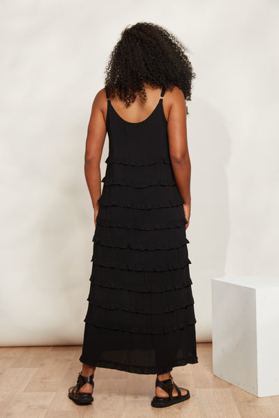 Eb & Ive - La Mer Frill Maxi Dress - Sable FINAL SALE