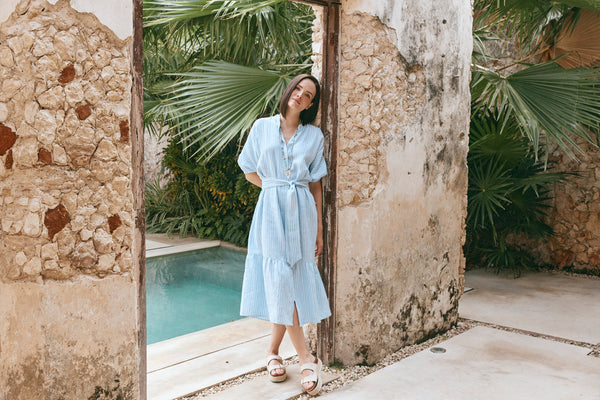 Eb & Ive - Sojourn Stripe Dress - Coast FINAL SALE
