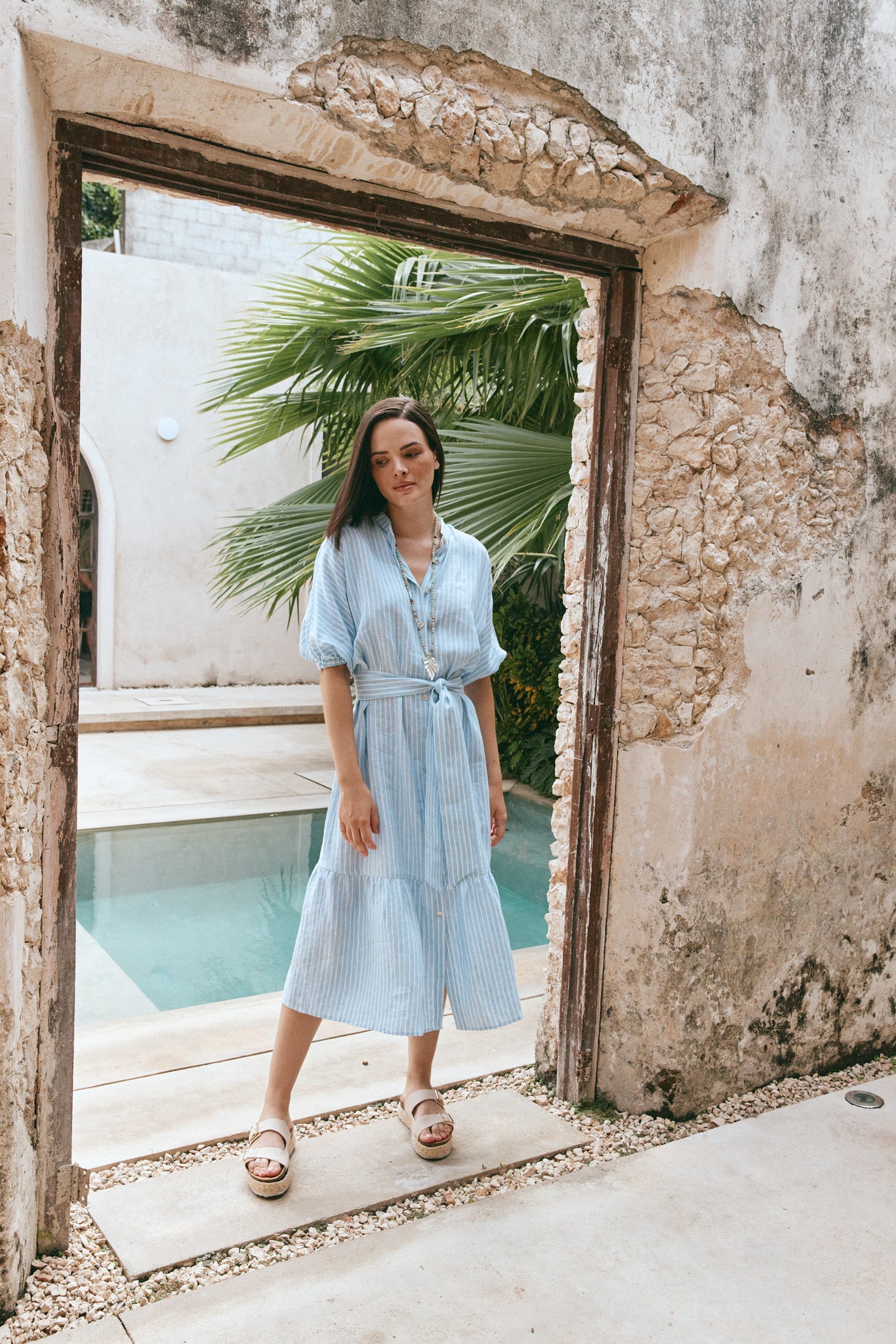 Eb Ive Sojourn Stripe Dress Coast SHOP ONLINE Express Post AFTERPAY Tea Lily