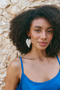 Eb & Ive - Mizu Leaf Earring - Silver or Gold FINAL SALE