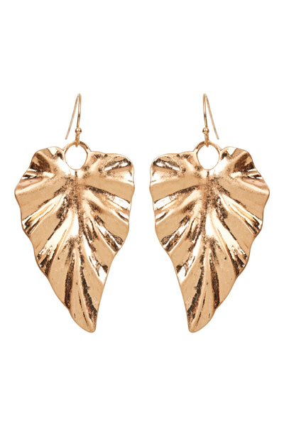Eb & Ive - Mizu Leaf Earring - Silver or Gold FINAL SALE
