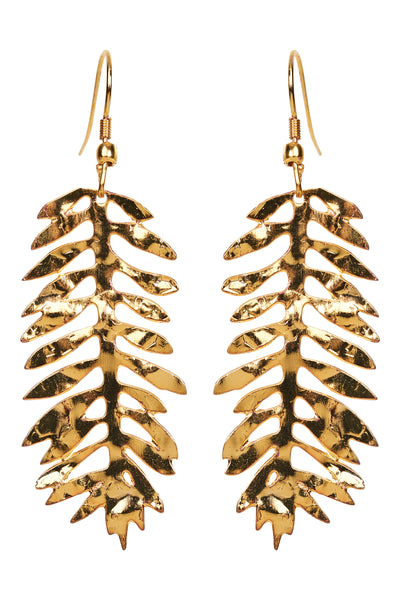 Eb & Ive - La Plage Earring - Gold Leaf, Drop FINAL SALE
