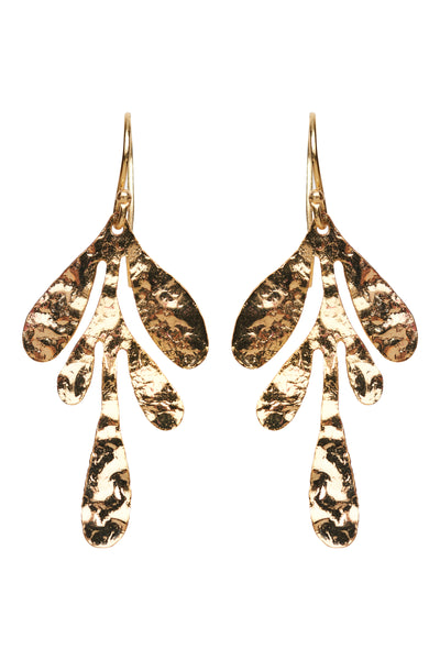 Eb & Ive - La Plage Earring - Gold Leaf, Drop FINAL SALE