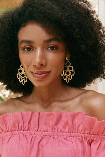 Eb & Ive - La Plage Earring - Gold Leaf, Drop FINAL SALE