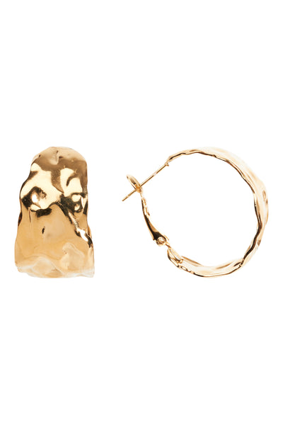 Eb & Ive - Folie Gold Hoop Earing - Pressed