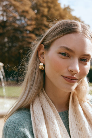 Eb & Ive - Folie Gold Hoop Earing - Pressed
