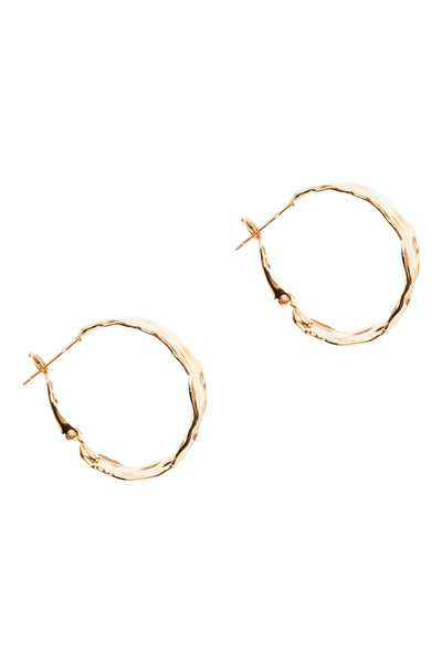 Eb & Ive - Folie Gold Hoop Earing - Pressed