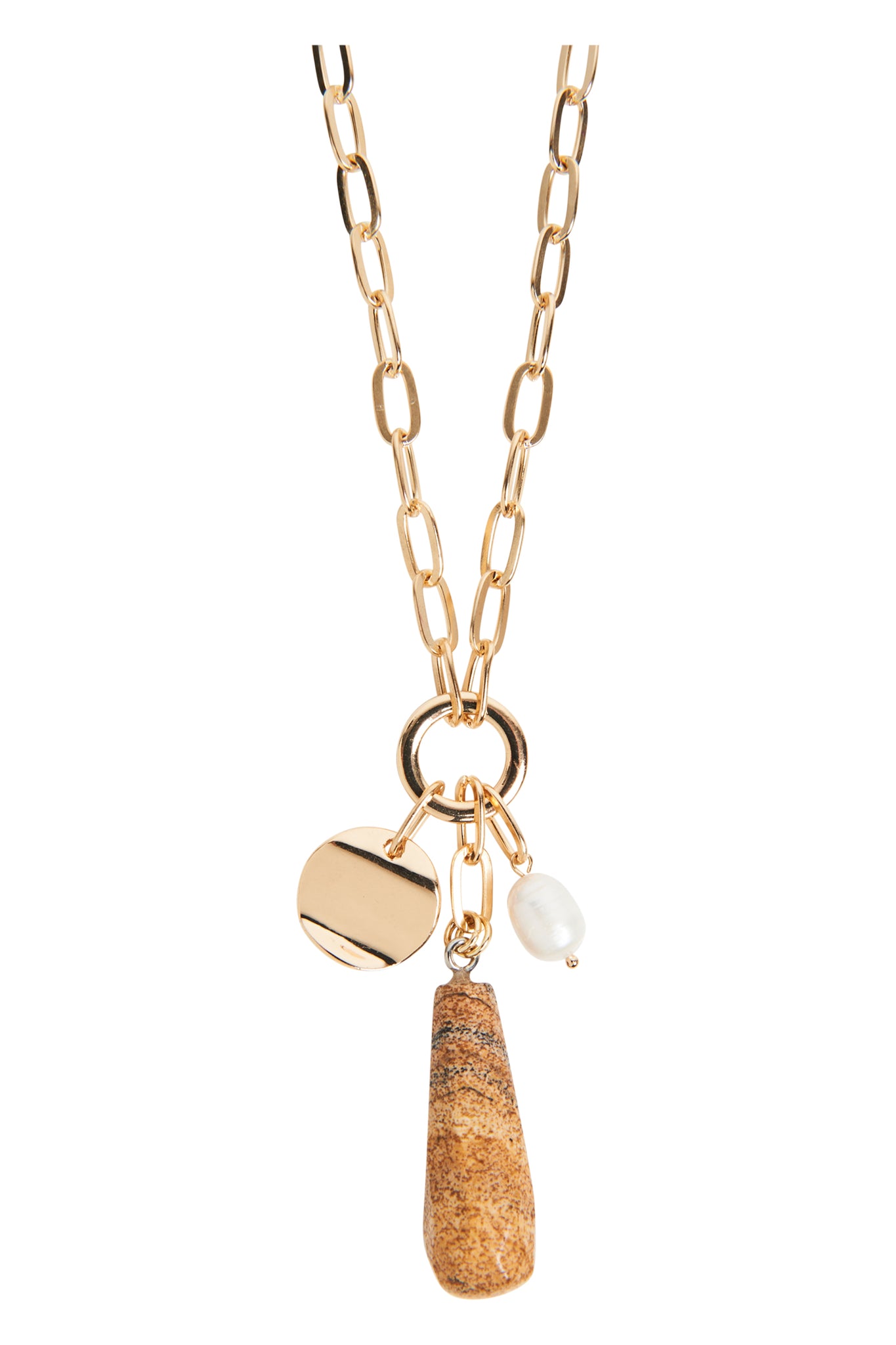 Eb & Ive - Argo Necklace - Jasper, Onyx, Jade, Agate
