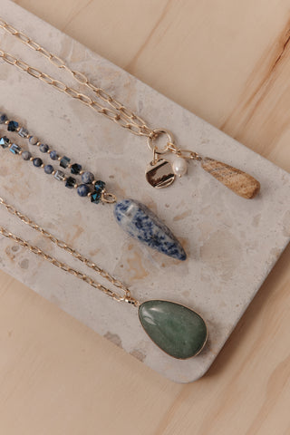 Eb & Ive - Argo Necklace - Jasper, Onyx, Jade, Agate