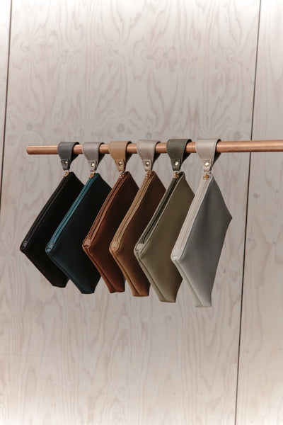 Eb & Ive - Allegro Pouch - 6 Colours Ivory, Olive, Putty, Carbon, Tan, Hazel