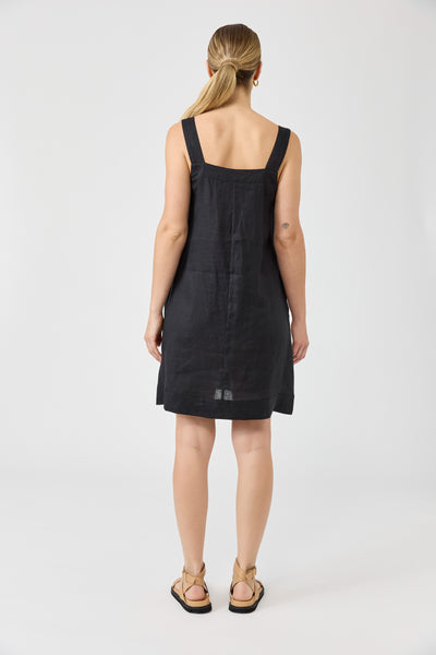 Eb & Ive - Studio Short Tank Dress Linen - Black