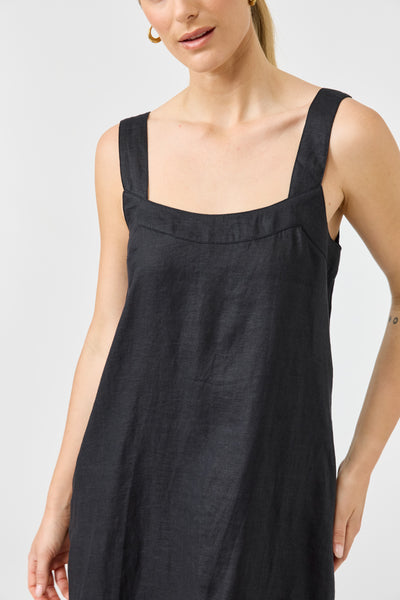Eb & Ive - Studio Short Tank Dress Linen - Black