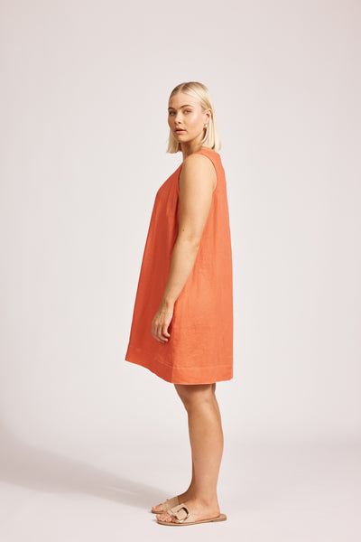 Eb & Ive - Miramar Tank Dress - Coral FINAL SALE LAST ONE XL