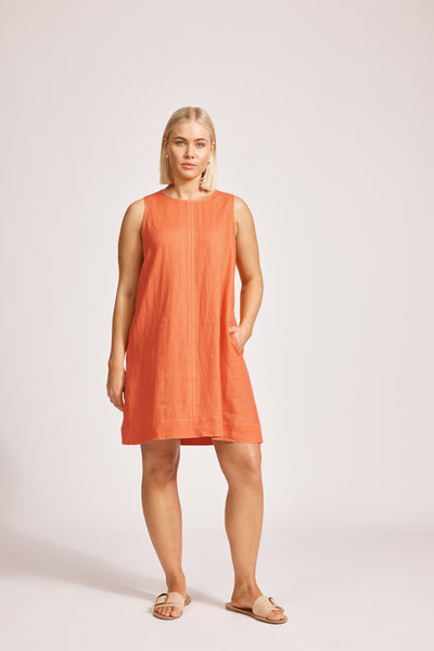 Eb & Ive - Miramar Tank Dress - Coral FINAL SALE LAST ONE XL