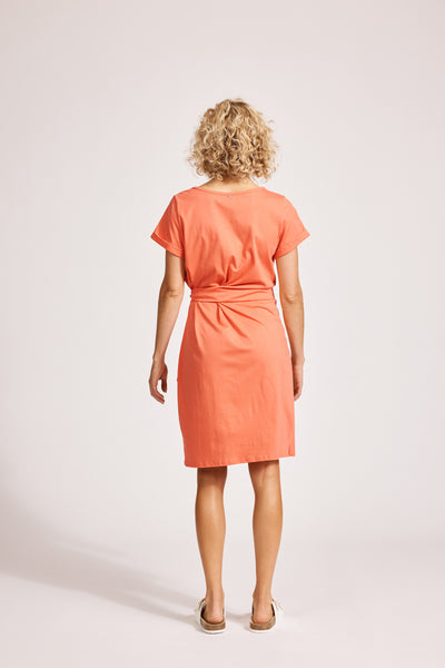 Eb & Ive - Francia Tie Dress - Coral FINAL SALE