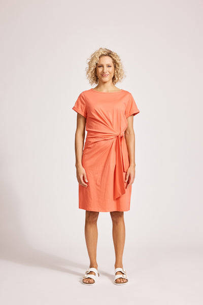 Eb & Ive - Francia Tie Dress - Coral FINAL SALE