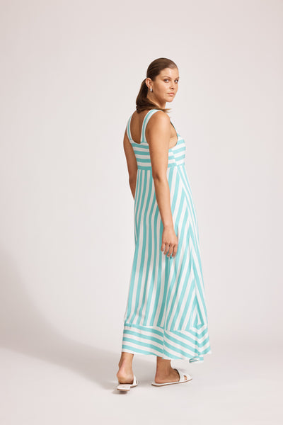 Eb & Ive - Treville Stripe Tank Maxi Dress - Aqua