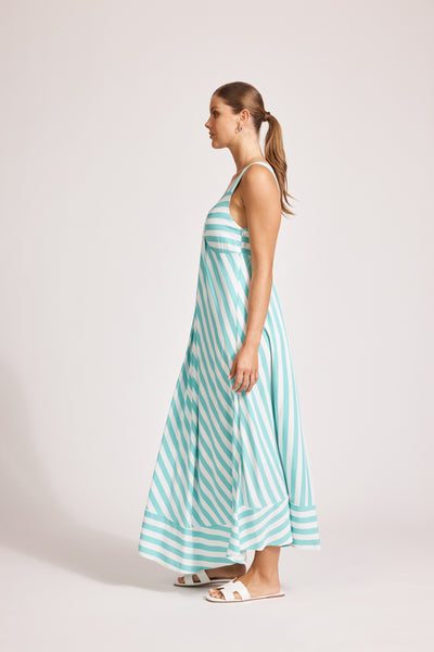 Eb & Ive - Treville Stripe Tank Maxi Dress - Aqua