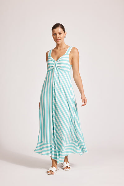 Eb & Ive - Treville Stripe Tank Maxi Dress - Aqua