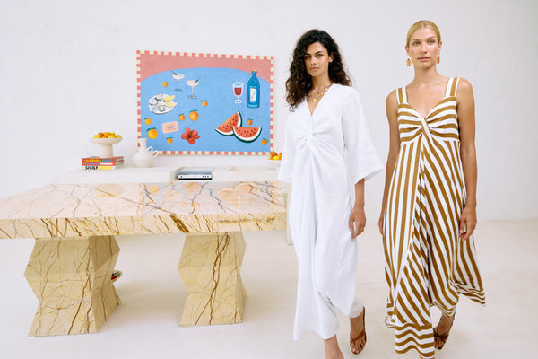 Eb & Ive - Treville Stripe Tank Maxi Dress - Caramel