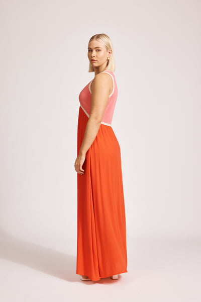 Eb & Ive - Alegria Spliced Maxi Dress - Cameo/Coral