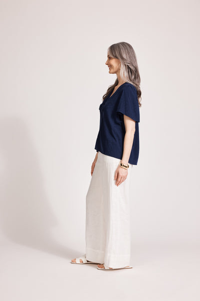 Eb & Ive - Parisio Tie Top - Indigo